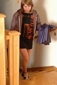 an older woman showing off her tits and fucking