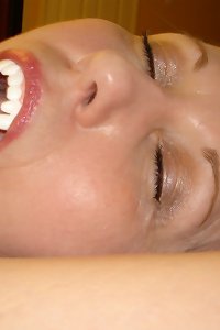 mature lesbian threesome on the bed with big tits