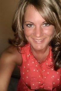 a mature hairy woman laying on her huge breasts